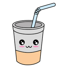 Coffee to go kawaii cute cartoon