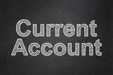 Obraz premium Currency concept: Current Account on chalkboard background
