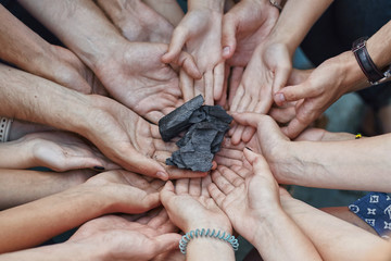 Coal in the hands