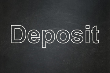 Obraz premium Banking concept: Deposit on chalkboard background