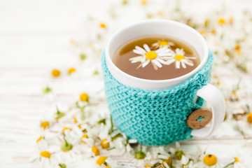 Cup of chamomile tea