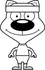 Cartoon Smiling Fitness Kitten