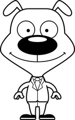 Cartoon Smiling Businessperson Puppy