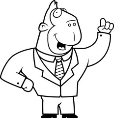 Ape Businessman