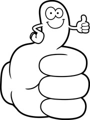 Cartoon Thumbs Up Glove