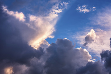 Fototapeta na wymiar Colorful sky with clouds