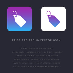 Price tag icon design on modern flat background