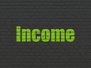 Obraz premium Finance concept: Income on wall background