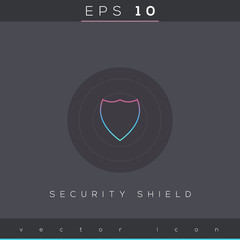 Obraz premium Security shield icon design on modern flat background