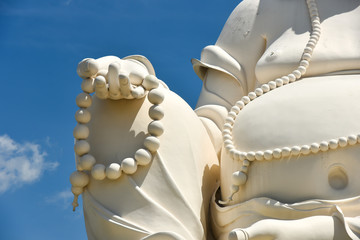 Happy Buddha in Vinh Thrang pagoda, My Tho Mekong delta