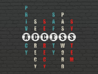 Security concept: Access in Crossword Puzzle