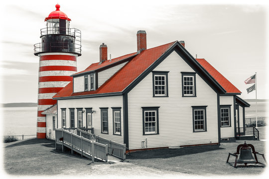 West Quoddy Head Lighthouse. Maine.