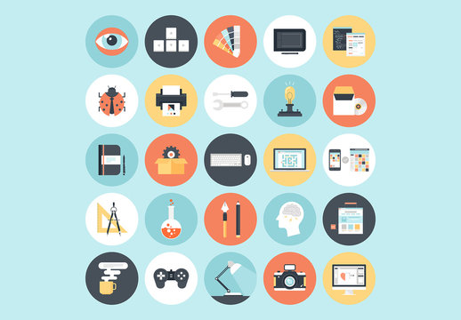 25 Round Art and Design Icons 1