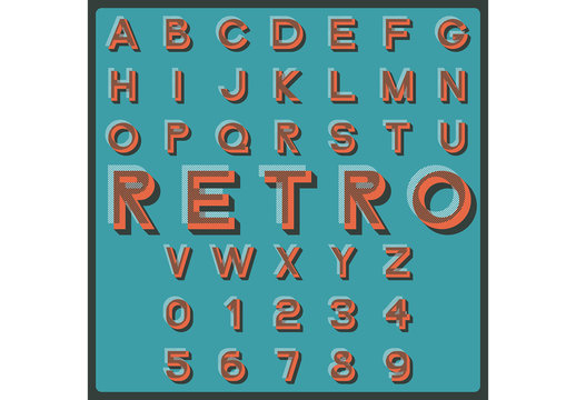 Retro Style Alphabet Set 2