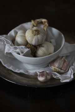 Pink garlic