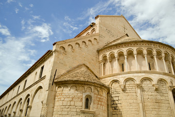 Fototapeta na wymiar Church of St. Krsevan on Saint Krsevan square in Zadar, Dalmatia, Croatia 