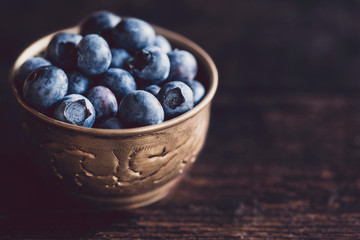 Cup of blueberries