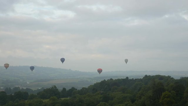 Bristol Balloon Fiesta 2017, Hot Air Balloons Flying Over Bristol