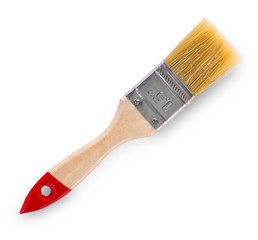 New paint brush isolated on a white