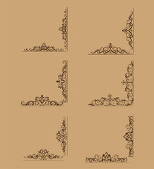 Swirl floral design set