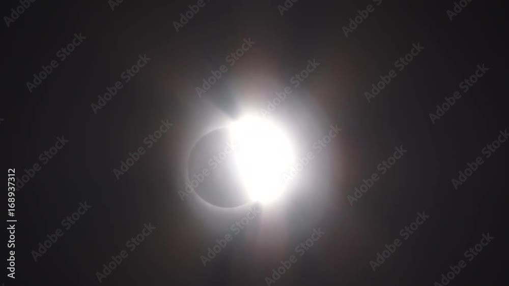 Canvas Prints august 21, 2017 time lapse of the total eclipse with moon covering and passing sun over oregon.