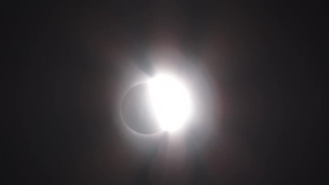 August 21, 2017 time lapse of the total eclipse with moon covering and passing sun over Oregon.