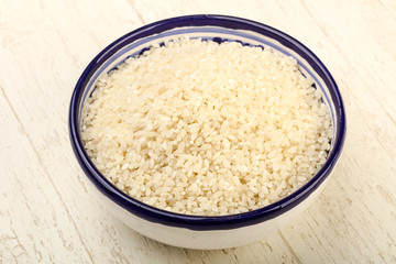 Raw rice heap