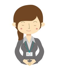 お辞儀をする女性