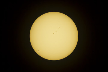 Sun with Sunspots - Photographed just prior to the Total Solar Eclipse of 2017