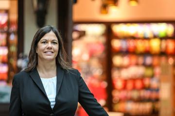 Businesswoman at hotel
