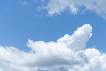 Blue sky with soft white clouds