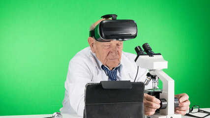 Doctor with green screen