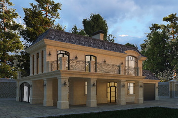 Building Photo Realistic Render 3D Illustration