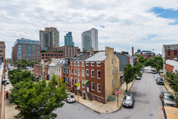 Little Italy Area in Baltimore, Maryland during Summer