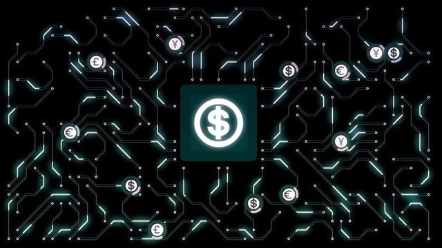 Finance concept: The interconnection of currencies and markets.