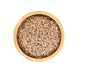 cumin seeds on white background