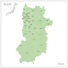 奈良県の地図