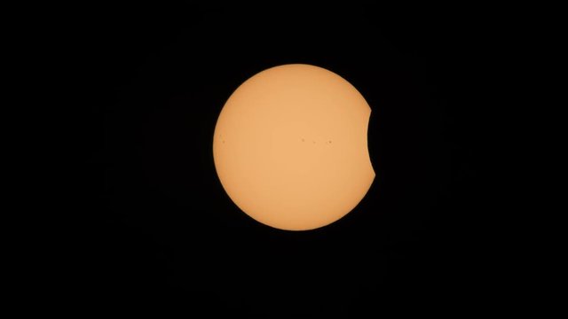 4K Solar Eclipse First Contact