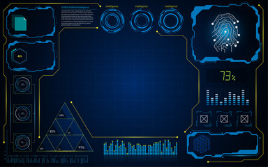 abstract empty hud ui screen technology innovation template concept background