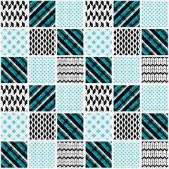 Seamless patchwork modern pattern