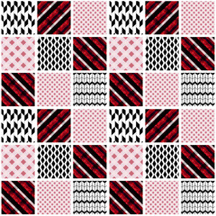 Seamless patchwork modern pattern