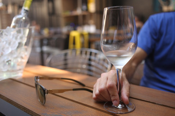 Wineglass. Close up