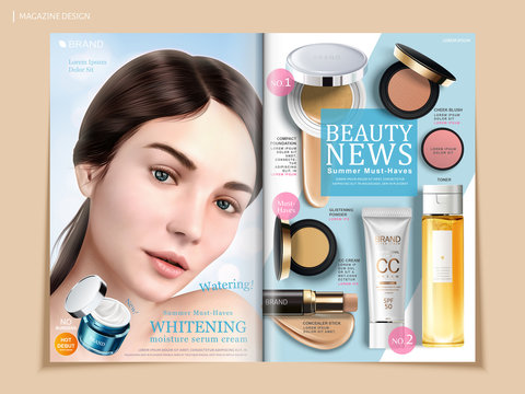 Refreshing cosmetic brochure design