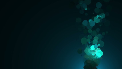 Abstract bubbles with dark background. 3d rendering