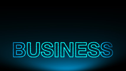 The three-dimensional text Business . Digital art. 3d render