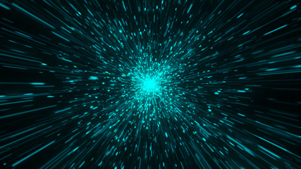 Abstract background with explosion stars. 3d render