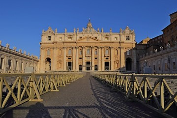 Naklejka premium Saint Peter Square and Saint Peter Basilica, Vatican City, Rome, Italy