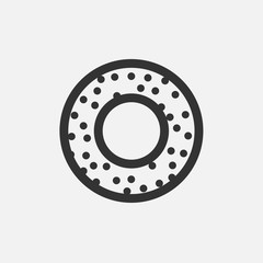Sugar donut Vector illustration icon symbol