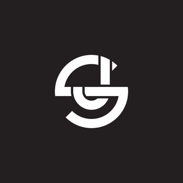 Initial lowercase letter logo sj, js, j inside s, monogram rounded shape, white color on black background