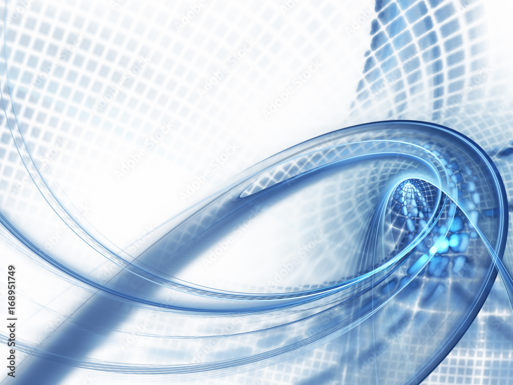 Fototapete abstract blue background element. grids and curves series. fractal graphics. composition of net shap